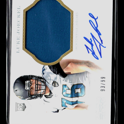 2014 Panini National Treasures Luke Joeckel #303 Patch RC 93/99 Auto