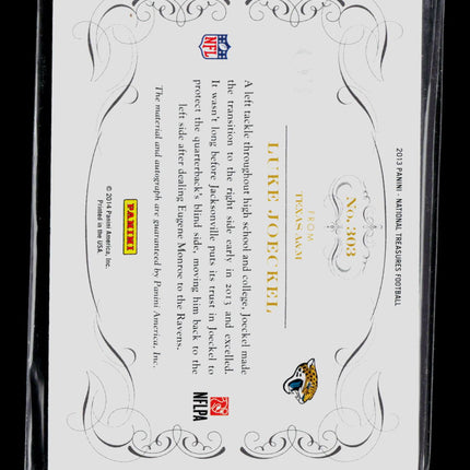 2014 Panini National Treasures Luke Joeckel #303 Patch RC 93/99 Auto
