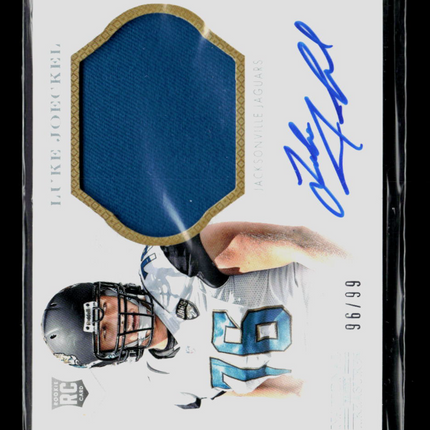 2014 Panini National Treasures Luke Joeckel #303 Autograph Patch 96/99 RC Auto