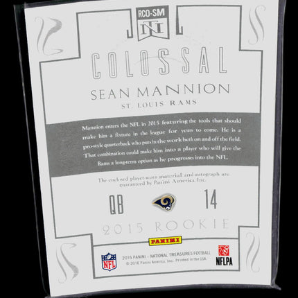 2016 Panini National Treasures Colossal Sean Mannion #RCO-SM 03/25 RC Patch Auto