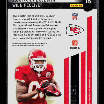2011 Panini Certified Certified Potential Jonathan Baldwin #18 Jersey 197/250