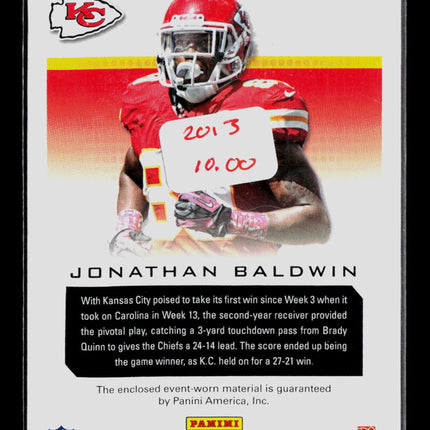 2013 Score Future Franchise Fabrics Jonathan Baldwin #FR-JA Memorabilia Jersey