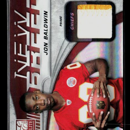 2011 Donruss Elite New Breed Prime Jon Baldwin #17 Memorabilia /50 Prime Patch