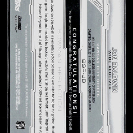 2011 Bowman Sterling Jon Baldwin #BSR-JB RC Jersey
