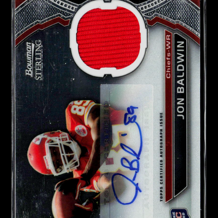 2011 Bowman Sterling Jon Baldwin #BSAR-JB Autograph RC Jersey Auto