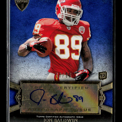2011 Topps Supreme Jon Baldwin #SRA-JB 18/90 Auto