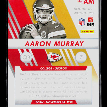 2014 Panini Absolute Football Aaron Murray #AM RC Rookie Jersey Collection
