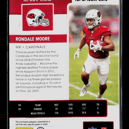 2021 Panini Contenders Football Rondale Moore #RSV-RMO Rookie Ticket Jersey