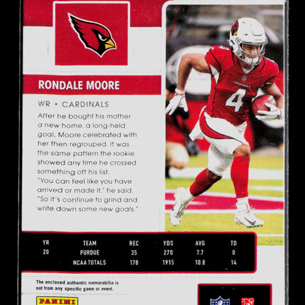 2021 Panini Contenders Football Rondale Moore #RTS-RMO RC Jersey