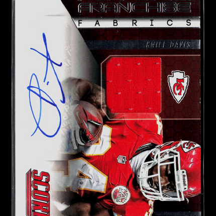 2014 Score Future Franchise Fabrics Knile Davis #FFF-KD Autograph Jersey Auto