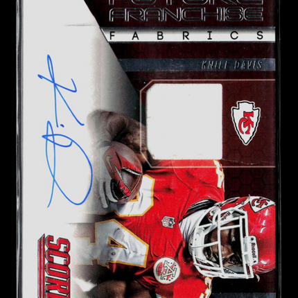 2014 Panini Score Future Franchise Fabrics Knile Davis #FFF-KD Jersey Auto