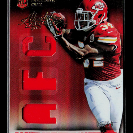 2013 Panini Absolute Football Knile Davis #219 RC /99 Rookie Premiere Jersey