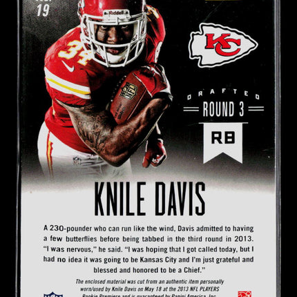 2013 Panini Absolute Football Knile Davis #19 RC NFL Rookie Jersey Collection