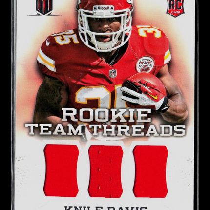 2013 Panini Momentum Rookie Team Threads Knile Davis #33 Triple Jersey 234/299