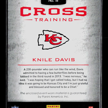 2013 Panini Rookies & Stars Cross Training Knile Davis #11 Event-Worn Jersey RC