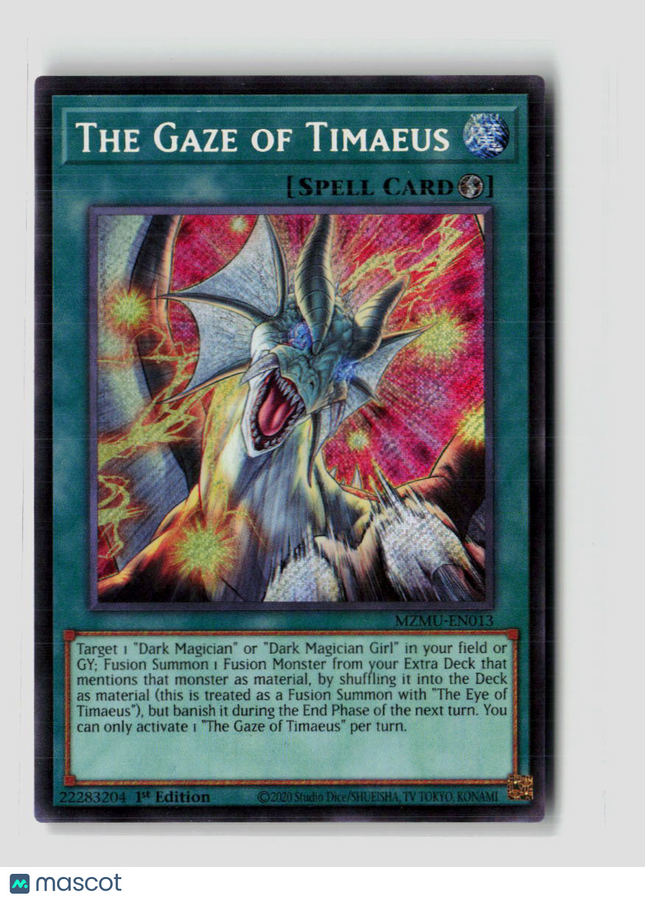 Yu-Gi-Oh! The Gaze of Timaeus Maze of Muertos SR MZMU-EN013 1st Edition
