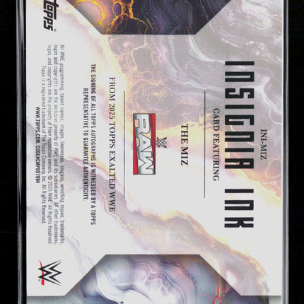 2025 Topps Exalted WWE The Miz #INI-MIZ Auto