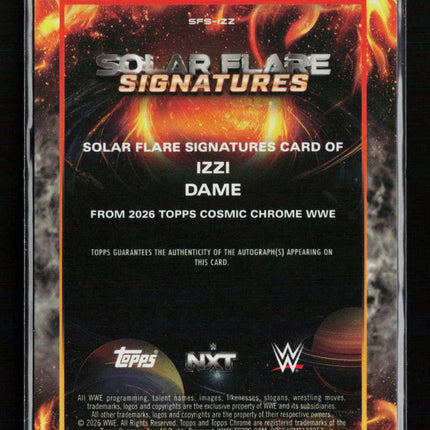 2026 Topps Cosmic Chrome WWE Izzi Dame #SFS-IZZ Auto