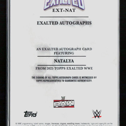 2025 Topps Exalted WWE Natalya #EXT-NAT Auto