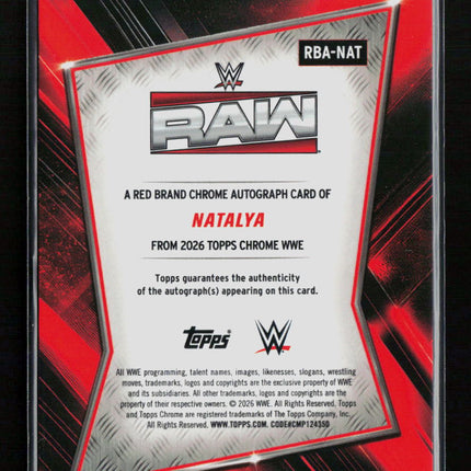 2026 Topps Chrome WWE Natalya #RBA-NAT Auto