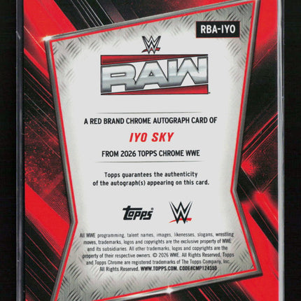 2026 Topps Chrome WWE Iyo Sky #RBA-IYO Auto