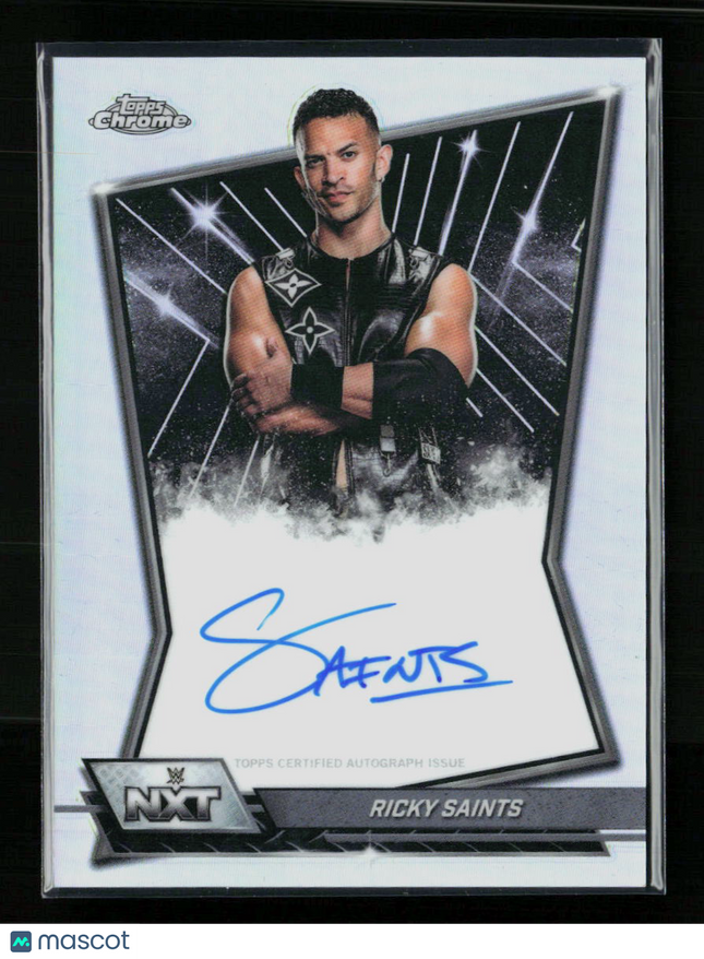2026 Topps Chrome WWE NXT Ricky Saints #NXT-RIC Refractor Auto