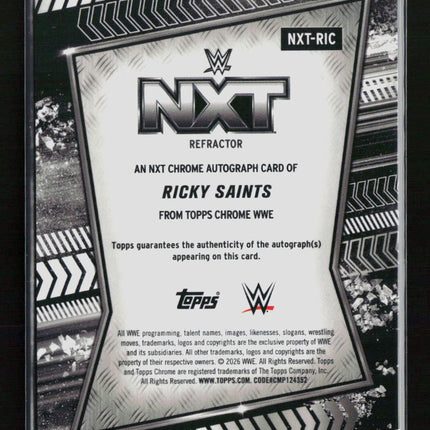 2026 Topps Chrome WWE NXT Ricky Saints #NXT-RIC Refractor Auto