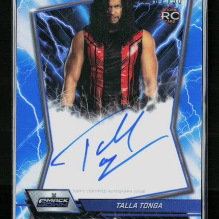 2026 Topps Chrome WWE Talla Tonga #BBA-TAL Blue Brand RC Auto