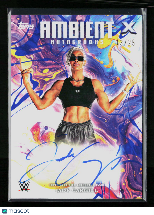 2025 Topps Exalted WWE Ambient Autographs Jade Cargill #AMA-JCG 13/25 Auto