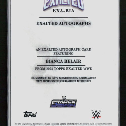 2025 Topps Exalted WWE Bianca Belair #EXA-BIA 87/99 Auto