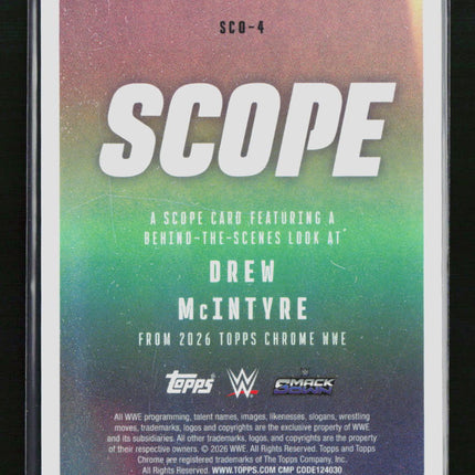 2026 Topps Chrome WWE Scope Drew McIntyre #SCO-4