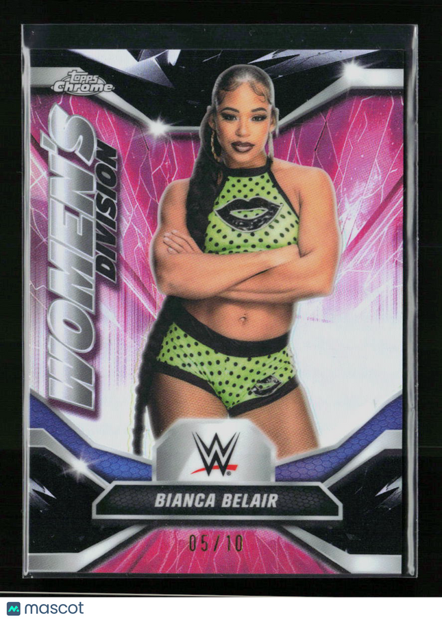 2026 Topps Chrome WWE Women's Division Bianca Belair #WDV-15 Pink 05/10