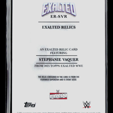 2025 Topps Exalted WWE Stephanie Vaquer #ER-SVR 40/99 Relic