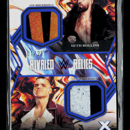 2025 Topps Exalted WWE Gunther Seth Rollins #RR-RG 01/25 Memorabilia Dual Relic