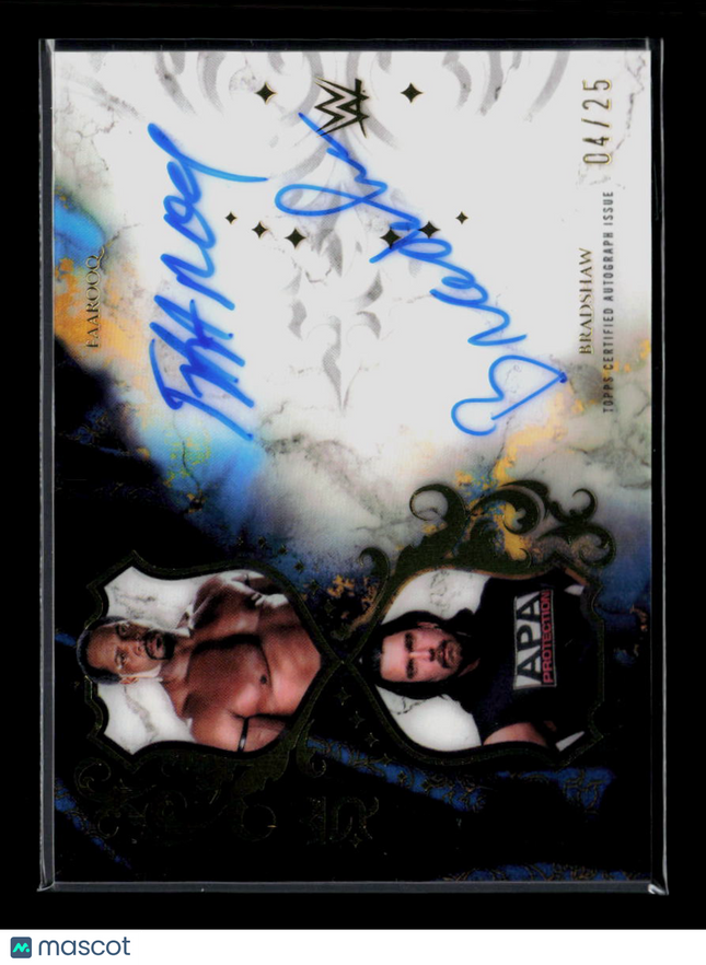2025 Topps Royalty WWE Bradshaw Faarooq #DUA-APA 04/25 Auto