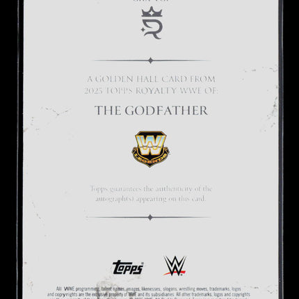 2025 Topps Royalty WWE The Godfather #GHA-TGF Blue 06/25 Auto