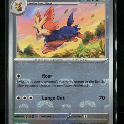 Pokemon 2025 White Flare Herdier #75/86