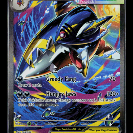 Pokemon 2025 Mega Evolution – Phantasmal Flames Mega Sharpedo EX SAR #127/94