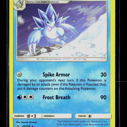 Pokemon 2018 Ultra Prism Alolan Sandslash #29/156
