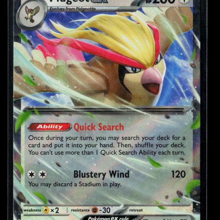 Pokemon 2023 Obsidian Flames Pidgeot EX RR #164/197