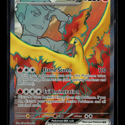 Pokemon 2025 Destined Rivals Team Rocket's Moltres EX FA #208/182