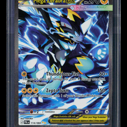 Pokemon Pitch Black Mega Zeraora EX SAR #114/84