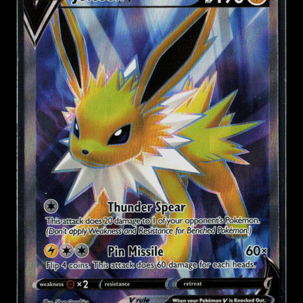 Pokemon 2021 Evolving Skies Jolteon V FA #177/203
