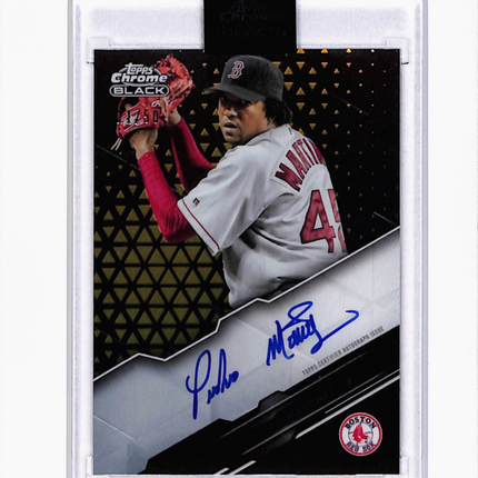 2020 Topps Chrome Black Pedro Martinez #CBA-PM Auto Gold Refractor /50