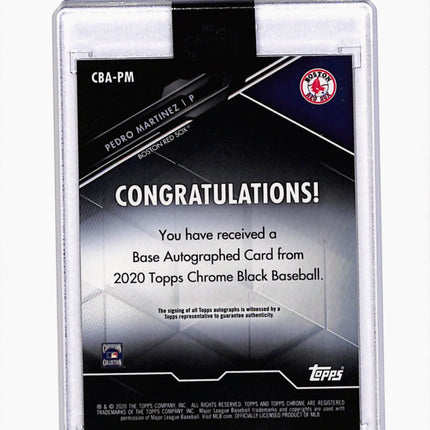 2020 Topps Chrome Black Pedro Martinez #CBA-PM Auto Gold Refractor /50