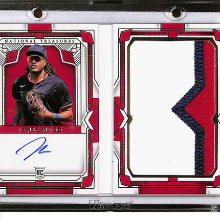 2024 Panini National Treasures James Wood #JMB-JW RC 03/35 Booklet Patch Auto