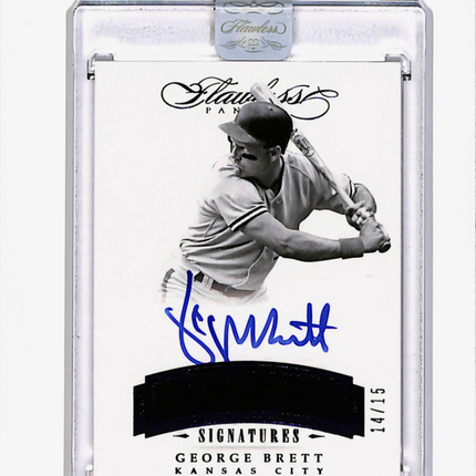 2017 Panini Flawless George Brett #LC-GB 14/15 Auto