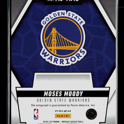 2025 Panini Mosaic Moses Moody #MS-MMG Scripts Auto