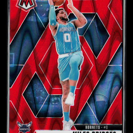 2025 Panini Mosaic Prizm Miles Bridges #67 Red Wave 009/299