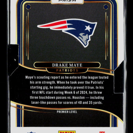 2024 Panini Select Drake Maye #113 RC Silver Die Cut